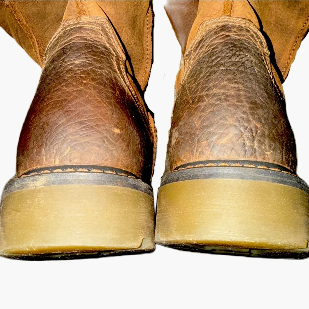 Ariat 12D Rambler Western Cowboy Work Boots Tread Earth Brown Steel Toe EUC Best - Picture 9 of 11